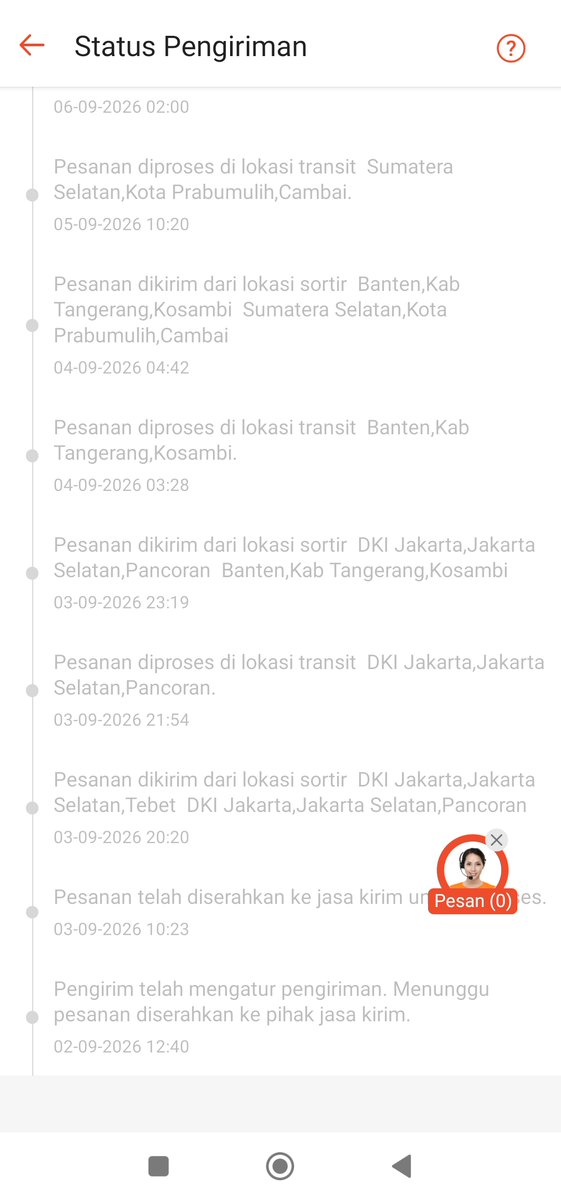 ershaaaad's tweet photo. @jtcargoid Pesanan saya kirim dari shopee pakai J&amp;T cargo dikirim tgl 3september sampai sekarang belom sampai juga. https://t.co/R1eZCYUCJs