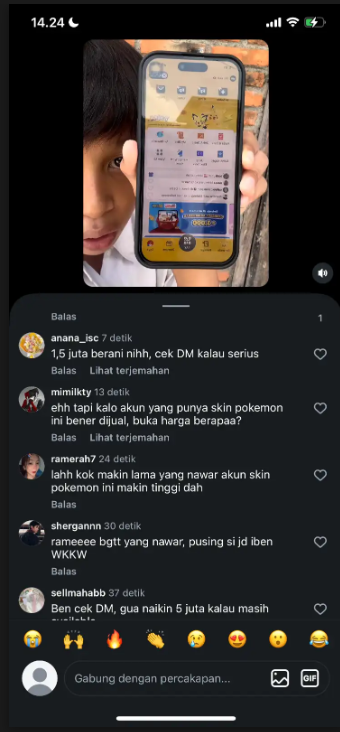 RavitaInd's tweet photo. benn, tawaran akun lu makin tinggi aje gara2 skin pokemon ini WKWK https://t.co/g4LSXKwPf6