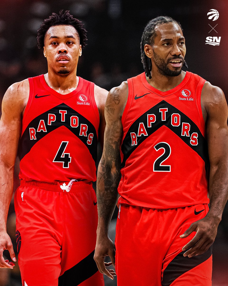 Sportsnet's tweet photo. KAWHI &amp; SCOTTIE 🤩

Raptors fans, you're not dreaming 🫣 https://t.co/6UiwZ2wuOy