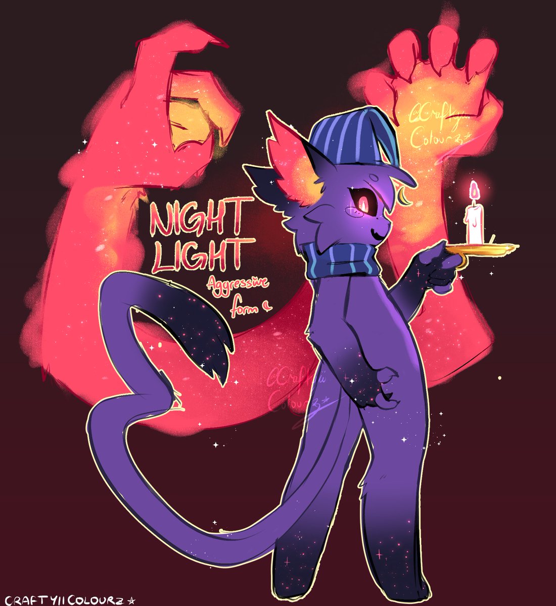 CraftyiiColourz's tweet photo. I've held onto his design long enough, personal Catnap design, NightLight :D 💜🌙

✿ #CatNap #SmilingCritters https://t.co/i8FBvOk9fc