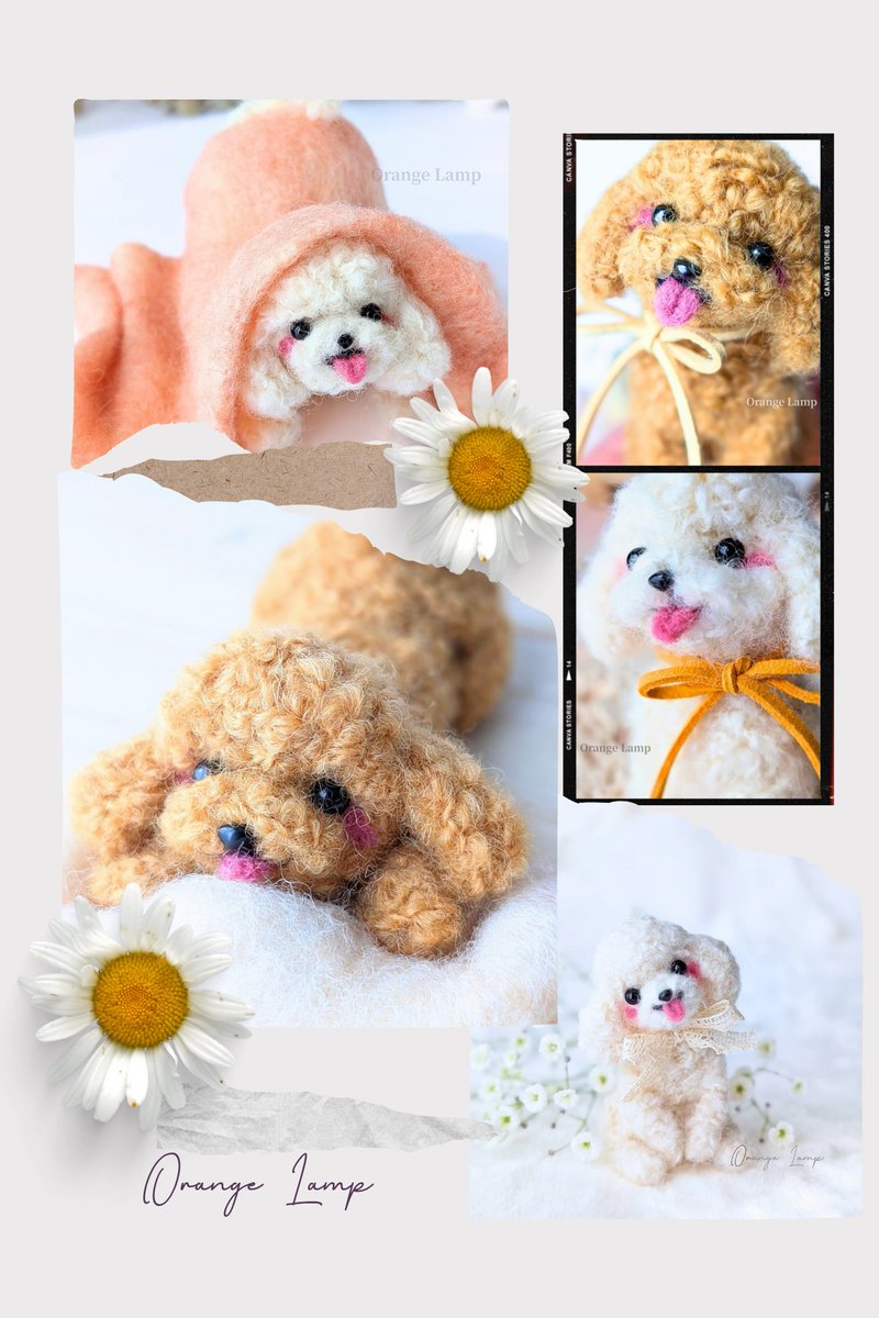 OrangeLamp_meg's tweet photo. 『みんなでシェア☆企画展vol.176』
thanks.  @Lupopo_cafe

羊毛フェルト作品を制作しています♬

ニコニコのトイプードルを集めました
|ू´꒳`)ꔛ♡

#トイプードル
#羊毛フェルト #ハンドメイド https://t.co/LA9IfWc1mY