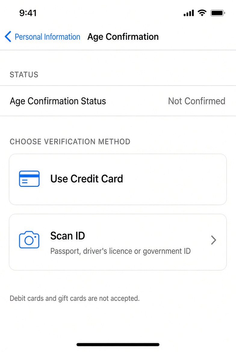 SeekerXcl's tweet photo. Aussies just lost the “I’m 18” button.
Apple now forces real age verification before you can download any 18+ app. No ID or credit card? No download.
Here’s exactly what it looks like on your iPhone 👇 https://t.co/LALTqtIZKp