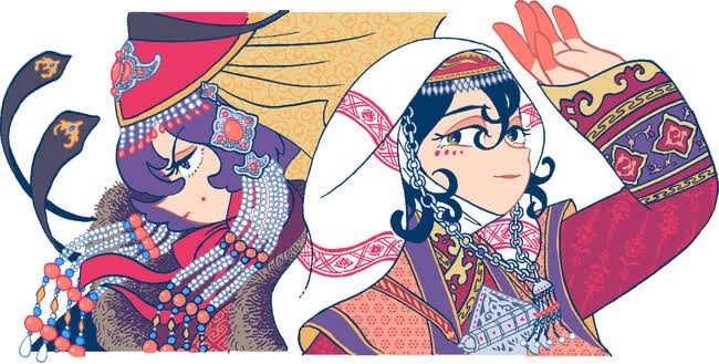 BlairyBoo48934's tweet photo. Okay i tried looking into this and I couldnt find much but dont only married women wear henna on their fingers like that? Does this mean Töregene and Fatima are married /hj ( ﾟ∀ﾟ) https://t.co/5hkCTZBjil