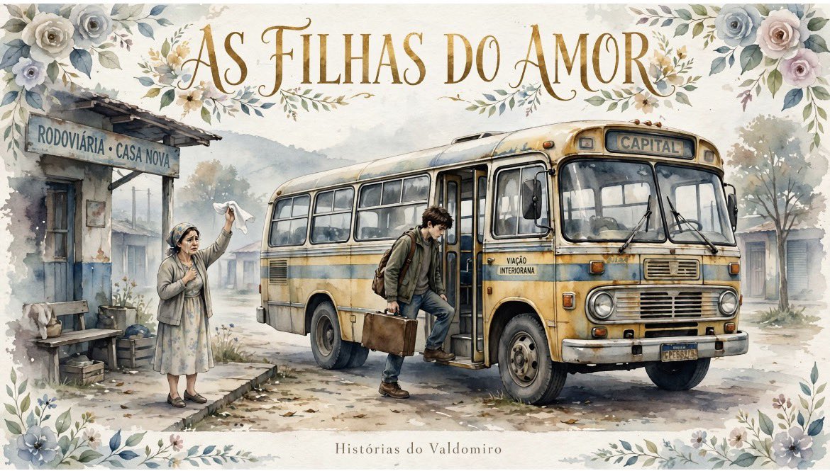 mennaempalavras's tweet photo. Direto do blog parceiro: 

HISTÓRIAS DO VALDOMIRO, essa deliciosa história:

“As Filhas do Amor”

“(…) —Não, mãe, tenho que ir embora. Perdi minha noiva. Perdi meu emprego. Estou perdendo a vergonha. Tenho que ir embora.(…)”

https://t.co/T2undrsWlR https://t.co/IYOXKYCvdY
