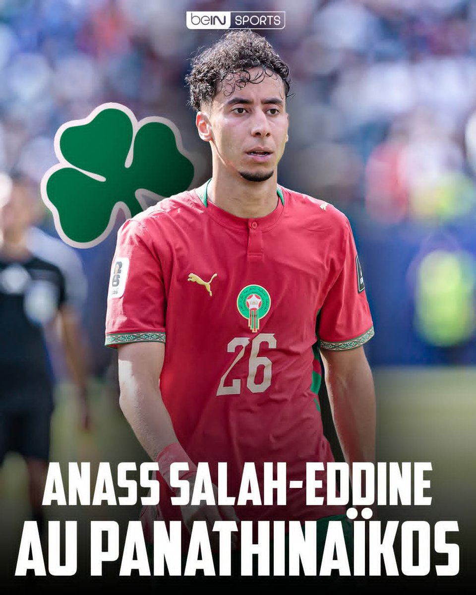 DjengoueR's tweet photo. 🇲🇦 Anass Salah-Eddine débarque au Panathinaïkós !

Le milieu marocain est prêté par l'AS Roma avec, selon les médias locaux, une option d'achat d'environ 7M€.

🤔 Un bon deal pour se relancer ? https://t.co/iWmXQGGYqk