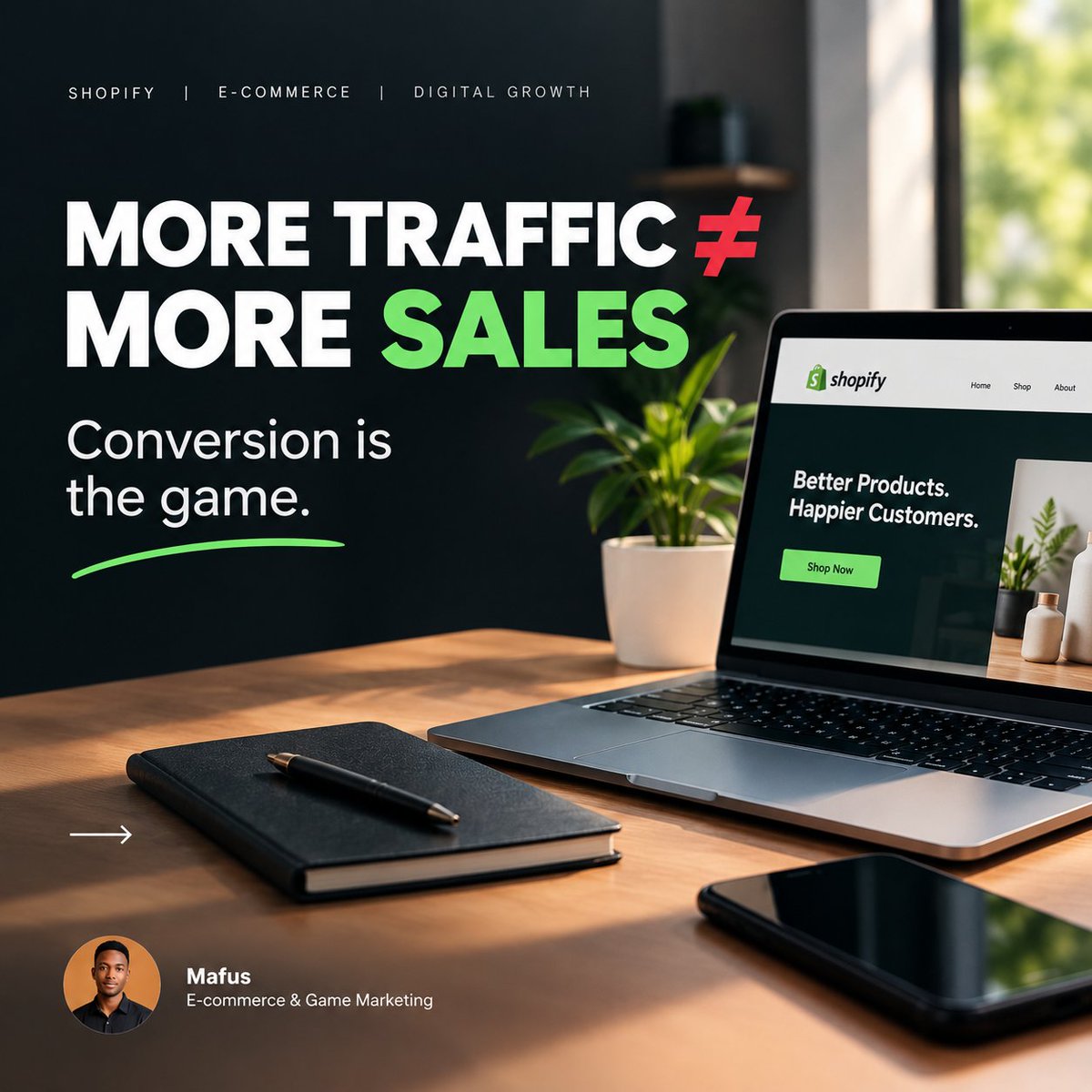 gideoneecom1's tweet photo. Most Shopify stores don't have a traffic problem.
They have a conversion problem.
Before spending more on ads, check:
→ Product page
→ Trust signals
→ Checkout experience
Fix the store before buying more traffic.
#ECommerceHub #Shopify #Ecommerce #shopifymentor https://t.co/RLMVyiEN0Y
