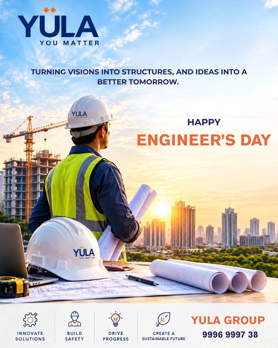 Yula_Bengaluru's tweet photo. Engineering isn’t just about building structures it’s about building possibilities.
*Happy Engineers’ Day! 🏗️👷♂️👷♀️**
#happyengineersday #engineersday #yula #BuildingTheFuture #realestatebengaluru #hoskote #construction https://t.co/rZiZ5waaGI