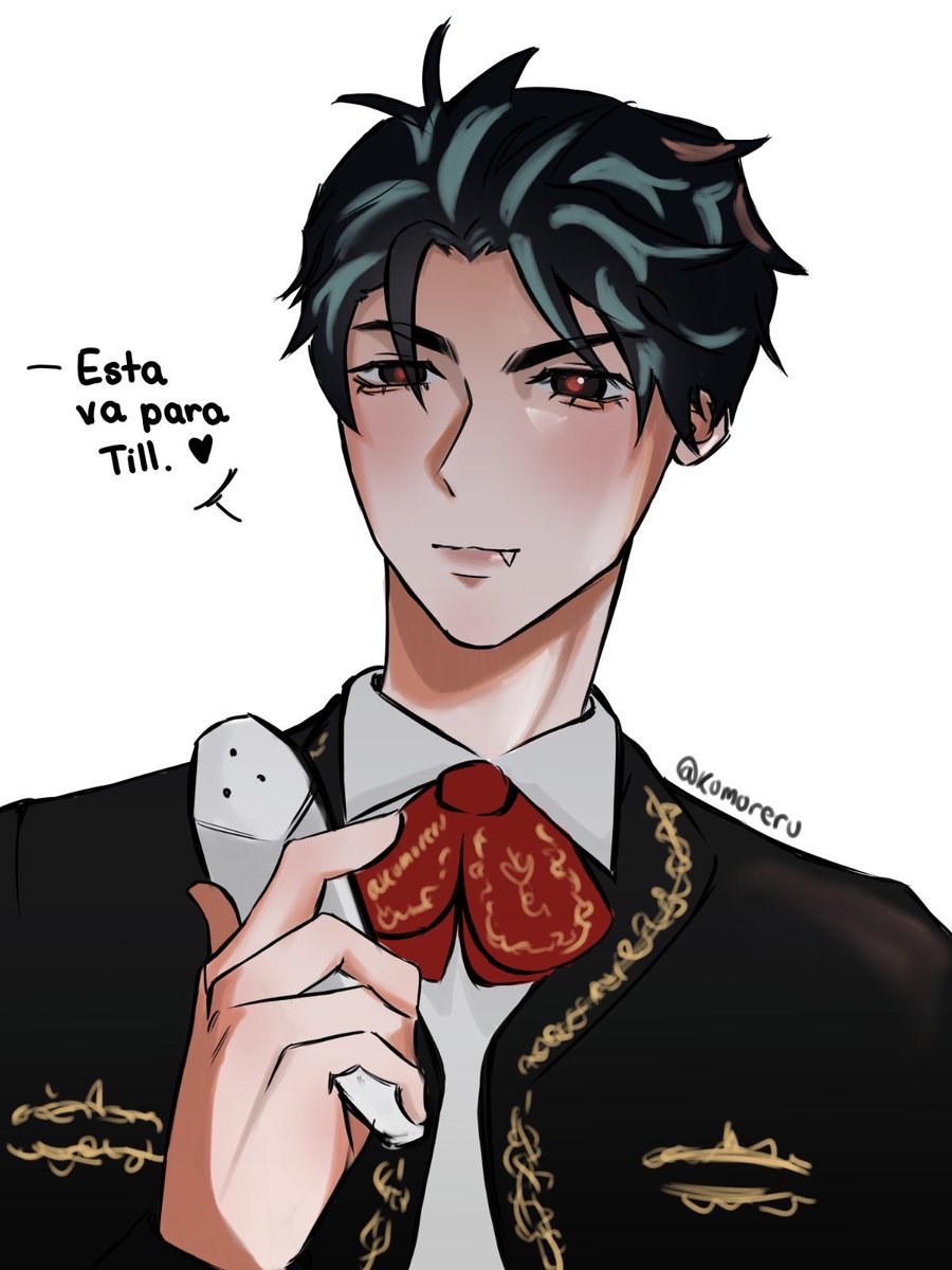 kkomoreruu's tweet photo. Hice un #fanart de mi bello ivan, se me okurrió k le hiciera serenata al tilin y por honor a la patria lo dibujé charro. (Si kieren ber el speedpaint está en mi tt, el k tengo en mi desc)
#alnst #september #smallartist #México https://t.co/hN3IYJZPyp