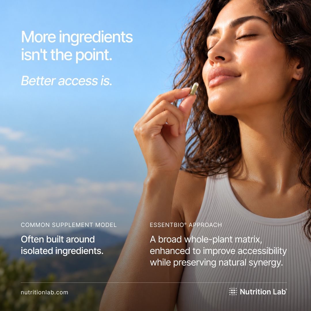 NutritionLabSci's tweet photo. More ingredients is not automatically a better nutritional strategy.

Essentbio starts from a different premise. Instead of building a formula around a long list of disconnected additions, it begins with the naturally broad matrix of Moringa oleifera and enhances that matrix through Phytobiogenics™.

The goal is not complexity for its own sake. 

It is better access to the complexity nature already created.

Explore the Essentbio approach at https://t.co/w4gKKbQoss

#NutritionLabSciences #Essentbio #Phytobiogenics #WholePlantNutrition #FoundationalNutrition #ChangingGlobalHealthForGood