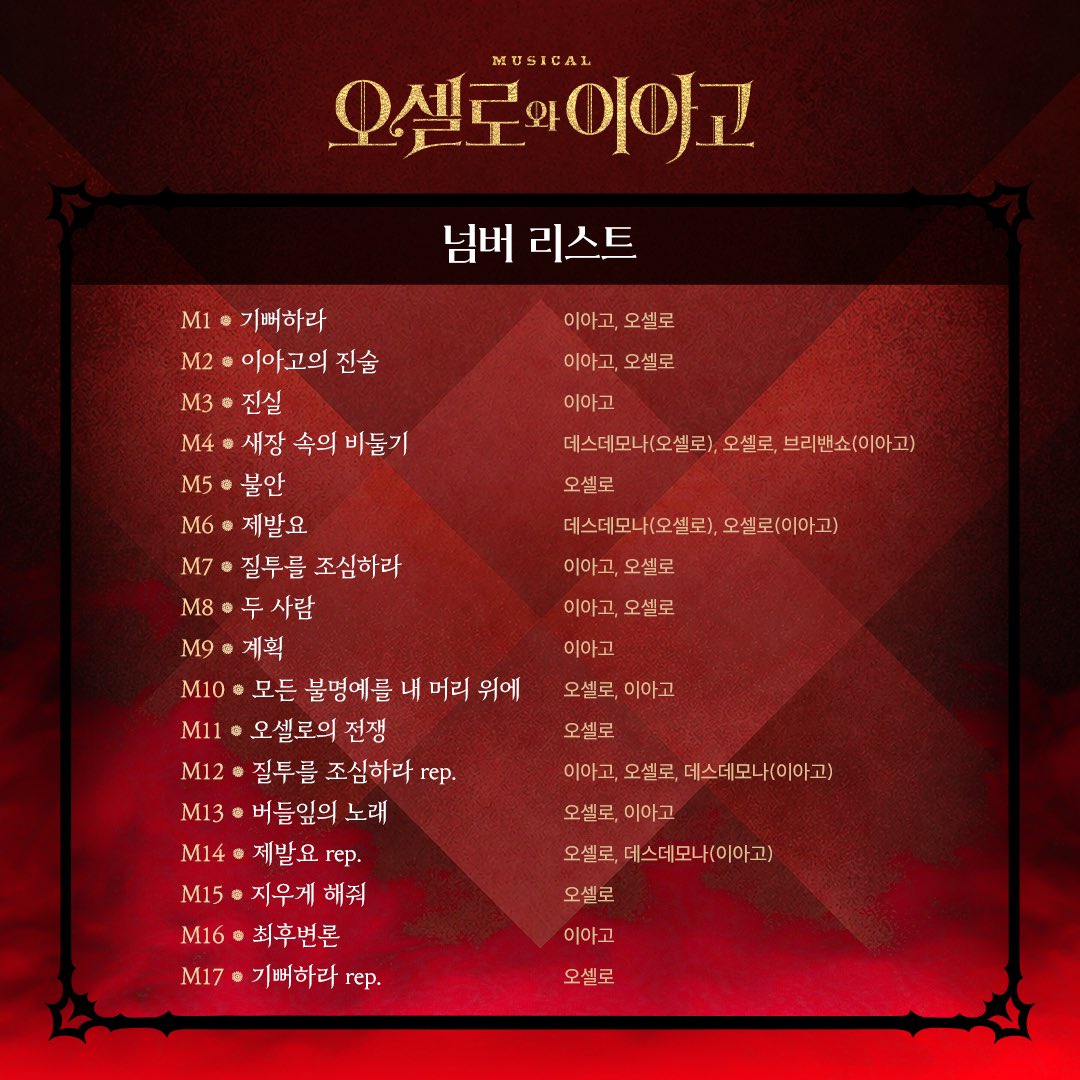 newpro_OI's tweet photo. [뮤지컬 #오셀로와이아고] 

♪ 넘버리스트 공개 ♫

뮤지컬 <오셀로와 이아고>의 넘버 리스트를 공개합니다.

대학로 자유극장
2026.09.08 - 11.22

#뮤지컬 #오셀로와이아고 #넘버리스트공개 https://t.co/DjYhwF5YOf