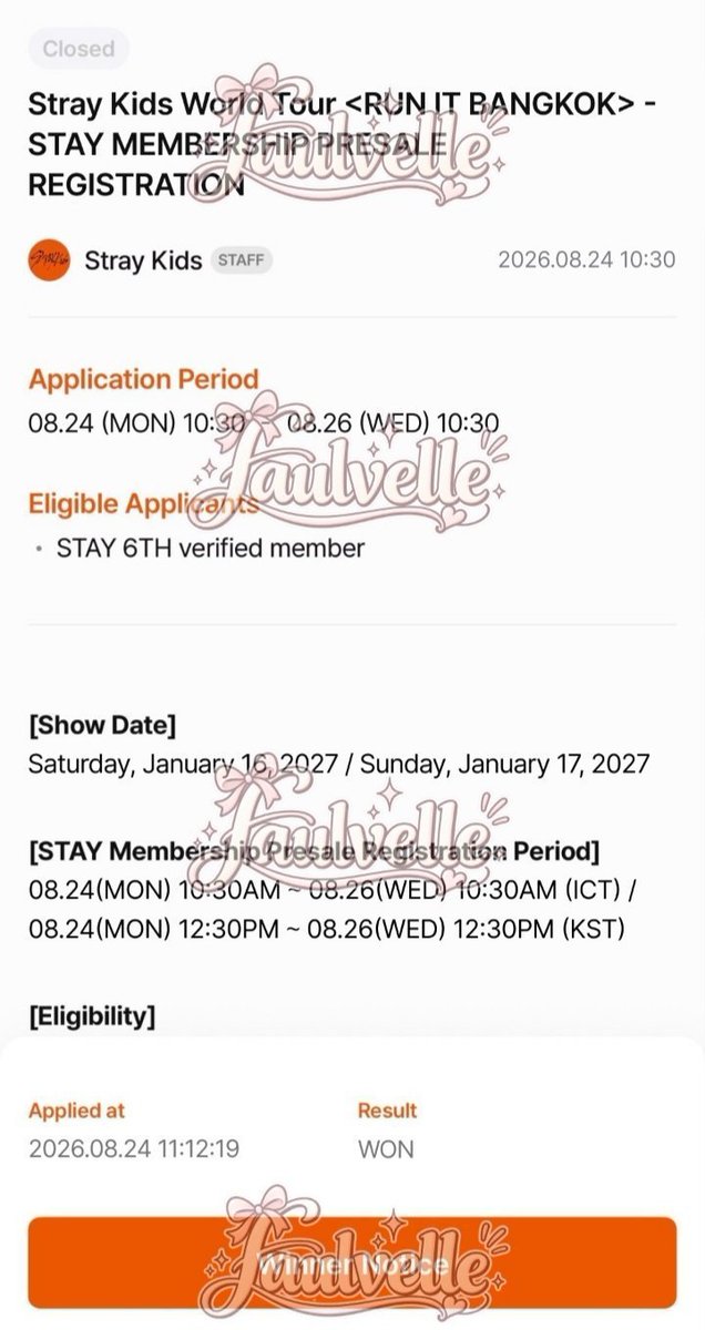 ulfairyy's tweet photo. WANT TO RENT | WTR

STAY 6기 Membership (6th Gen) for Stray Kids <RUN IT> World Tour in Bangkok

💸 150K IDR / 282 THB

📩 DM for booking

1 code 1 account ❌NO SHARING❌

t. wts wtb code rent membership presale straykids skz run it world tour Bangkok BKK thailand https://t.co/8VxkiBvFEH