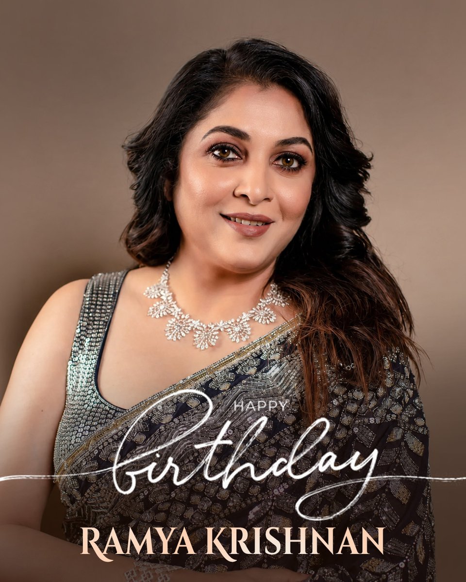TipsFilmsInd's tweet photo. Powerful performances, commanding screen presence, and a career filled with unforgettable characters. 🎬✨

Wishing a very Happy Birthday to the phenomenal Ramya Krishnan! Here’s to celebrating her incredible talent and enduring legacy in cinema. 🎉❤️ https://t.co/v3RQoYSIeu