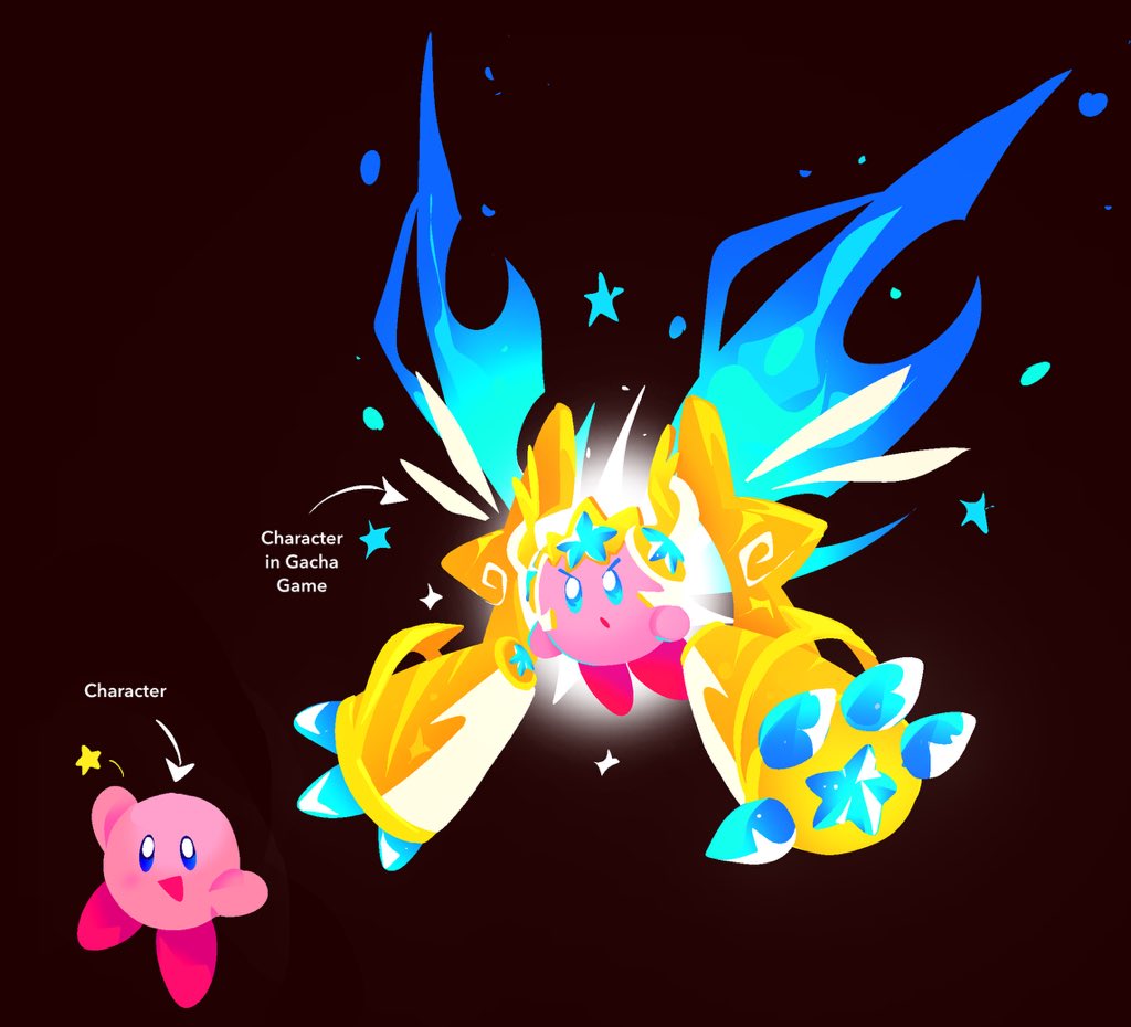 deeoxie's tweet photo. Gachafied Kirby per request of a bunch of people https://t.co/bju0hxtVPo