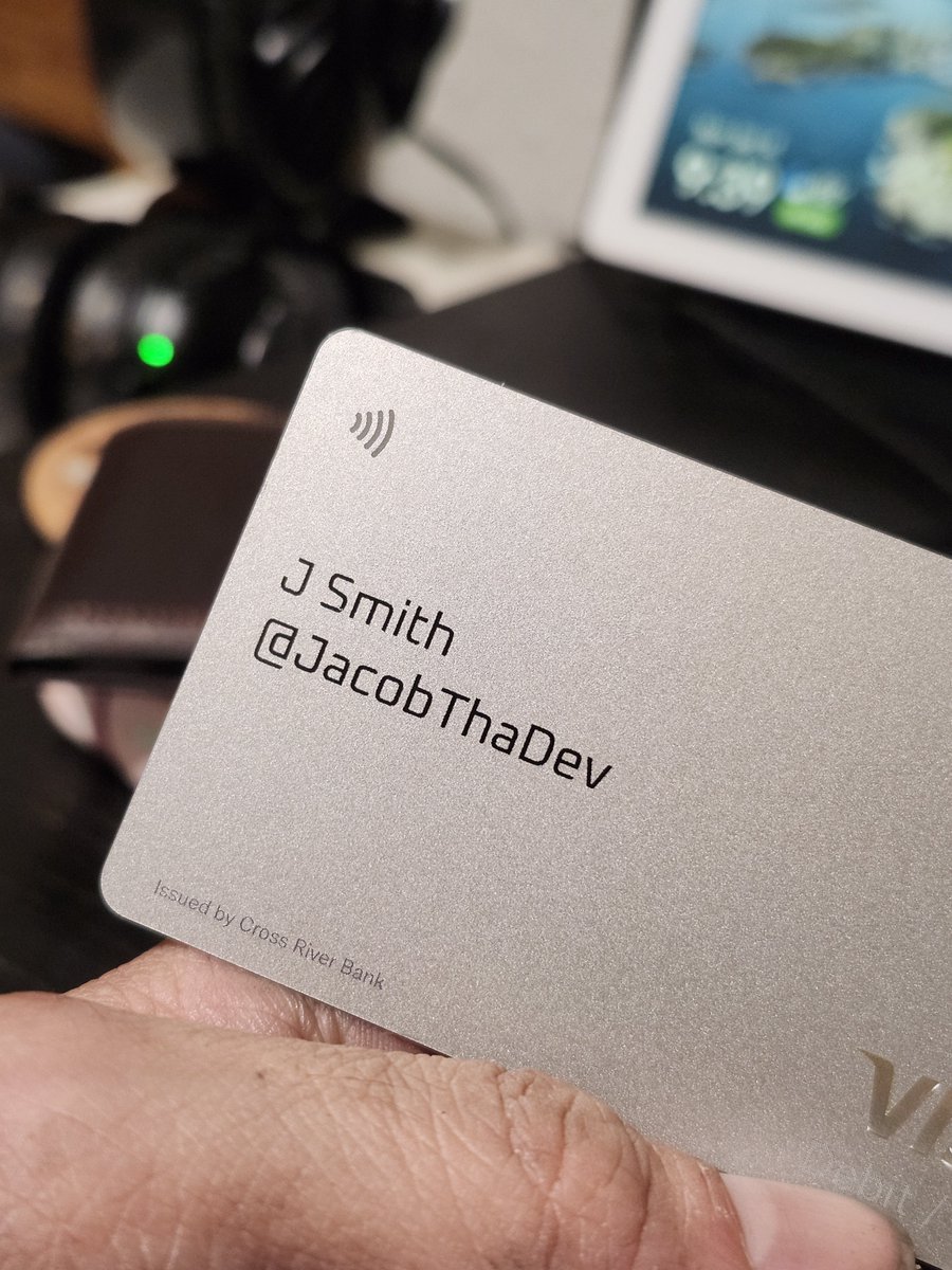 JacobThaDev's tweet photo. Got this in the mail today after getting access to @XMoney. Came in this plain black sleeve with the card sitting in the center. Packaging is very simple with very few actual words anywhere on it. 

Texture on the card is nice with almost the same texture as frosted glass. It's quite heavy and substantial feeling as well. The X logo on the front is machined as far as I can tell, with the back side being a super thin layer

What's cool is the card has no numbers printed on it, and as far as I can tell it doesnt have a magnetic strip neither which would also store the card number on it. Super nice!

Cool card, 9.8/10