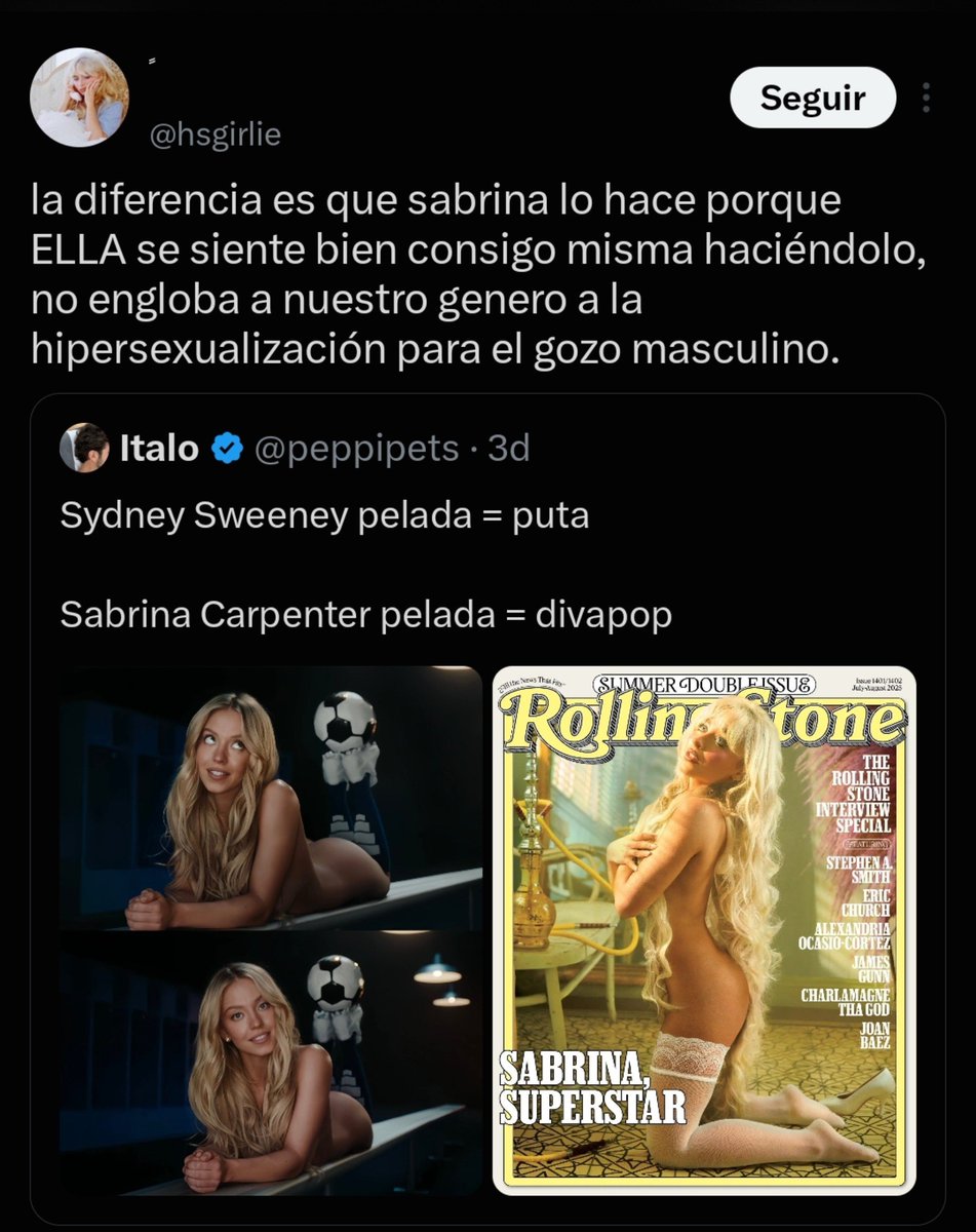 qz_emi's tweet photo. El ejemplo perfecto de la doble vara moral. https://t.co/RLlINE8JLV