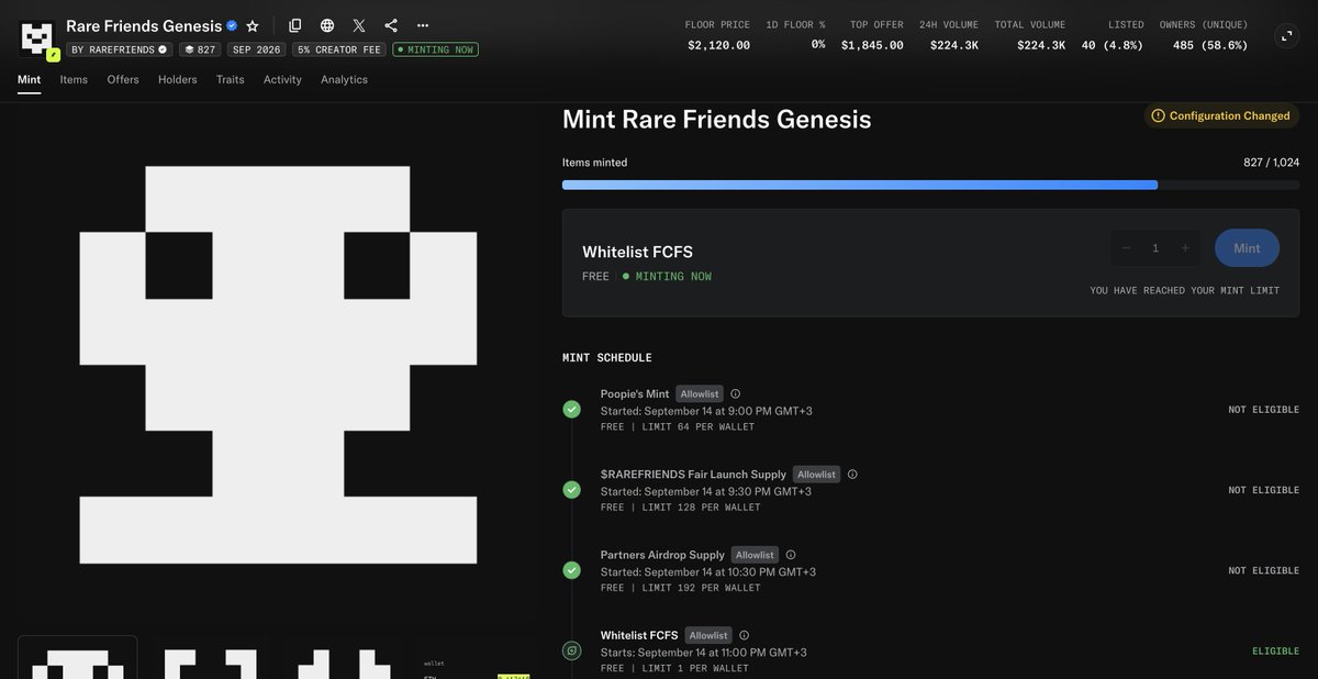 justgambleit's tweet photo. 2k for a free mint, thanks @RareFriendsNFT and @poopie https://t.co/DBLSlapfQ6