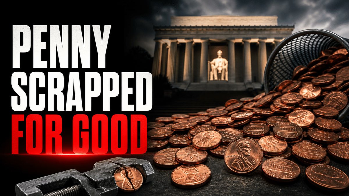 EndTimeHeadline's tweet photo. ⚠️ THE PENNY IS BEING SCRAPPED FOR GOOD: The House unanimously passed the Common Cents Act, permanently stopping the U.S. M.
More details below ⬇️
#EndTimeHeadlines
https://t.co/LeQRO6SHdb https://t.co/YqAGSLvxHi