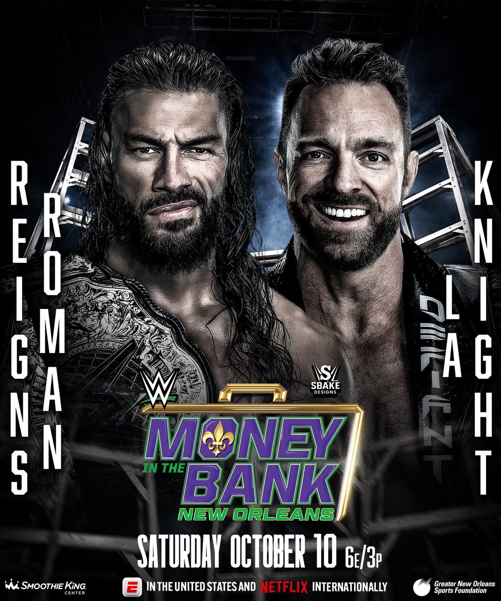 SuperWrestlng's tweet photo. 🚨🚨🚨عااااااجل ورسمياً🚨🚨🚨

• ال اي نايت 🆚 رومان رينز
• لقب الوزن الثقيل
• موني ان ذا بانك
• 11 اكتوبر

🔥🔥🔥🔥🔥🔥🔥🔥🔥🔥🔥🔥 https://t.co/4p5vU7pSul