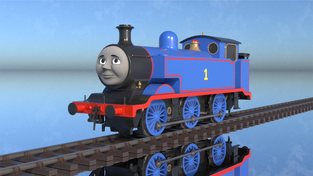 FlagstopStudio's tweet photo. Thomas is a tank engine, who lives at a big station on the Island of Sodor. He's a cheeky little engine with six small wheels, a short stumpy funnel, a short stumpy boiler, and a short stumpy dome https://t.co/qXeWJuCUlG