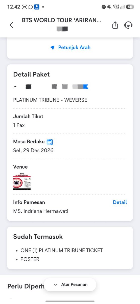 cikaut31's tweet photo. @nevi_riyanti @nominismz km masih nyari kak? aku ada platinum tribun day 3 aku jual harga 5jt https://t.co/ueTRbUMPf3