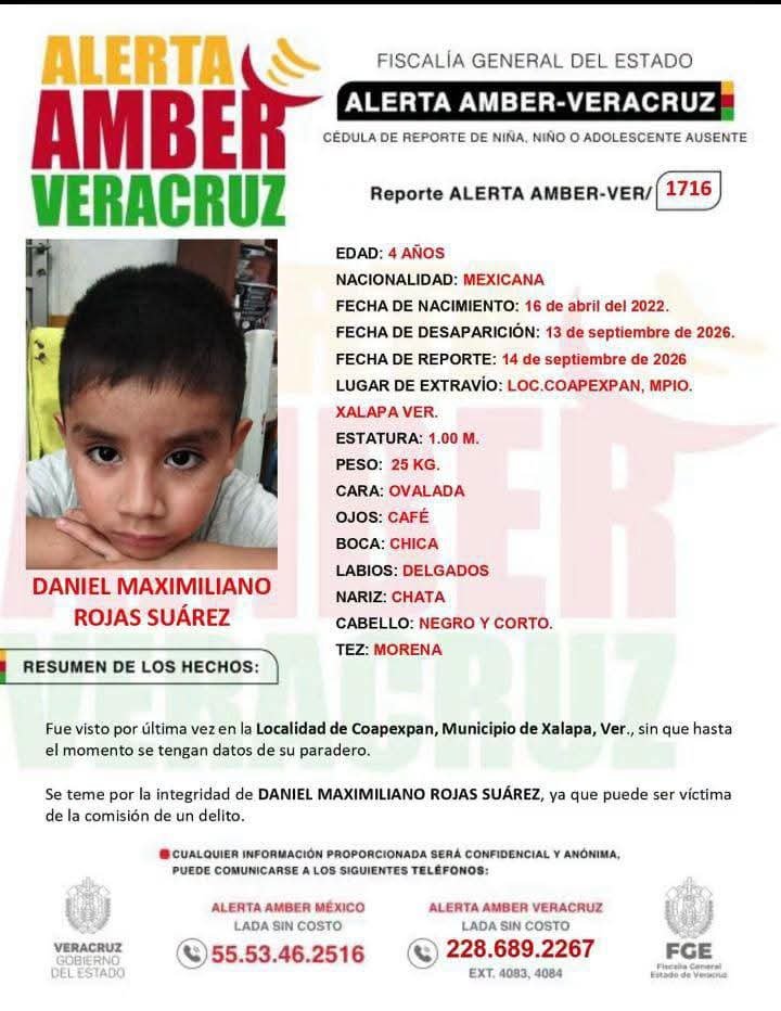 lulu_reportera's tweet photo. En #Xalapa un niño no aparece. Hay una búsqueda por la zona de Coapexpan. Se han cumplido 24 horas desde su desaparición. https://t.co/4vcVX8A5ms