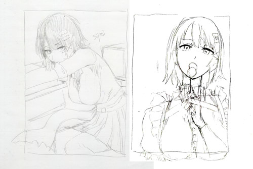 sijimichijimi's tweet photo. はじめて100とか超えたのがこのコの絵になって、記念的なキャラにもなっちゃいました。当面は息抜き枠にはエレンちゃんを描こうと思います。（ラフをちょい見せ
https://t.co/qacQTfd3LI https://t.co/TyWYFmiKcK