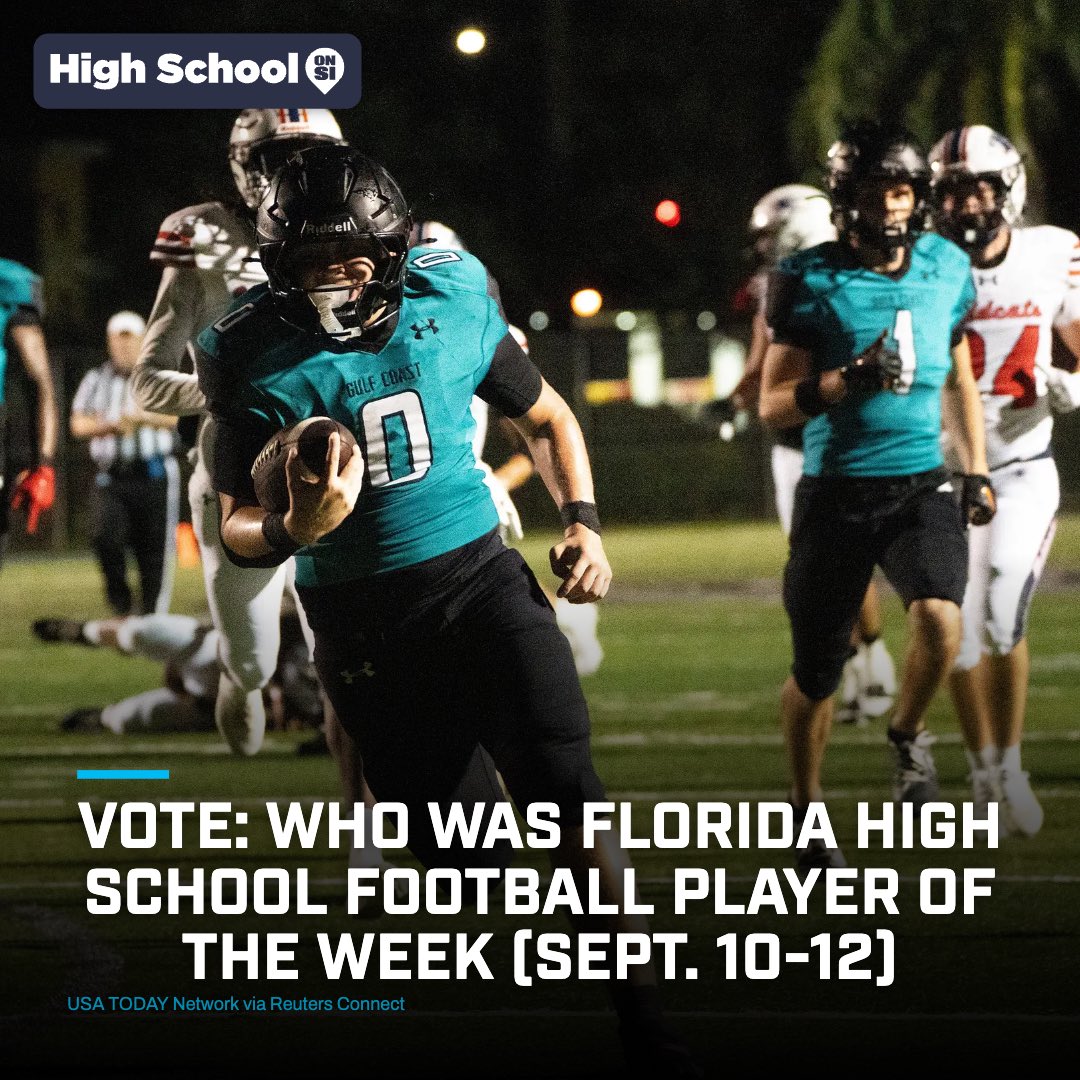 JMarkG1962's tweet photo. FLORIDA DAWGS tear it up in Week 4! Unlimited voting 🗳️ underway for High School on SI Florida Football 🏈 Player of the Week!! Have you voted, yet? Link below player tags! ⬇️ @HighSchoolOnSI @reed_green7 @GAdornatoSports @DBNJSports @osvarsity @nphssports @Sentinel_Sports @GvilleSports @htpreps @jaxdotcom @TBTimes_Sports @NDN_PrepZone @DeLand_FB @nalin_rogers @ocsathletics @OSCFootball @tannerdotdowns @EHSTrojanFTBL @WillJacksonQB3 @BishopVerotFB @AydenG_27 @STA_Football @BLAKECALIXTE1 @HHS_Football352 @DakaraiW444 @ahspatfootball @NEIMANLAWRENCE1 @Sarasota_FB @HudsonWest10 @ColumbusFtball @_showtimek7 @TBTFootball @tech813coach @MTConway0 @Gio_Marenco @naplesfootball @raphael_4jay @RHS_RaidersFB @ImmokaleeFB @FHSBeachFB @jahmyrij https://t.co/gkZVAzgZ1b