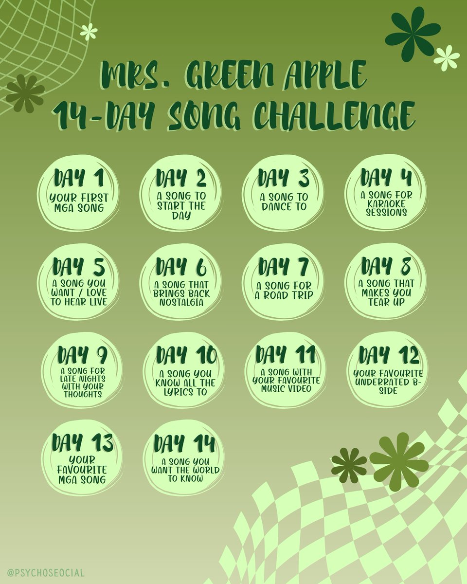 psychoseocial's tweet photo. JAM'S! 🍏

Starting today (Sept 15th), let's countdown to the release of “POPS” with a 14-Day MGA Song Challenge! 

All JAM'S are welcome to participate – join in by quoting this tweet and dropping your picks every day until the release date! ⬇️✨

今日（9月15日）からアルバム『POPS』のリリースに向けて、14日間の楽曲チャレンジをスタートします！

JAM'Sのみなさん、一緒にやりましょう！発売日まで、毎日引用ツイートで自分の推し曲を教えてね！⬇️✨

@AORINGOHUZIN
@MotokiOhmoriMGA
#MrsGREENAPPLE #MGA
#ミセスPOPS #MGA_POPS