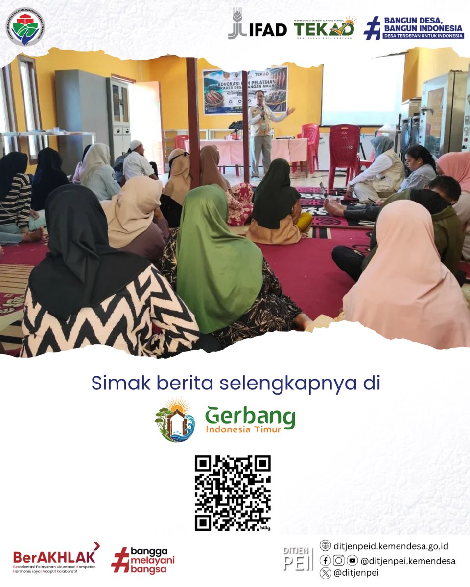 DitjenPEI's tweet photo. Program TEKAD &amp; BPOM Maluku gelar Pelatihan Keamanan Pangan untuk BUMDes Rutah, Maluku Tengah, sekaligus tinjau langsung produksi ikan asap cair Lonussa Tomarala! 🐟✨ #TEKAD #KemendesPDT https://t.co/UoSDm41wzi