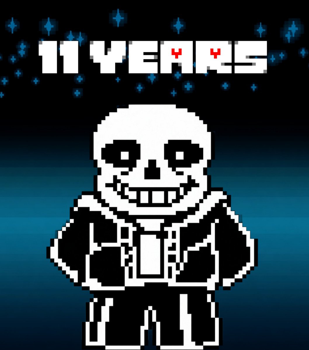 CartoonsOTMoon's tweet photo. Hoy se cumplen 11 AÑOS del estreno del famoso videojuego Undertale. https://t.co/ocCJ7Qu54S