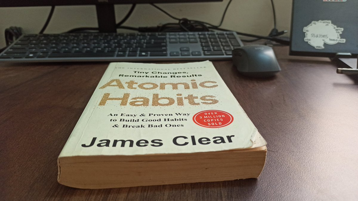 heyimvinod's tweet photo. I used to wonder why every successful person preaches reading over digital content—until I read Atomic Habits by James Clear.

If you're stuck in life or struggling to build discipline, make this your first read. Absolute GOAT. https://t.co/ZsqpNM7lYM