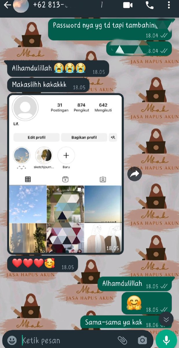 mbarecovery's tweet photo. JASA PEMULIHAN AKUN / HAPUS AKUN SOSMED

🤎JASA LACAK LOKASI
🤎RECOVERY AKUN
🤎SADAP WA 
🤎LACAK HP HILANG BY NO HP / IMEI
🤎JASA UNSUS AKUN/UNSUSPEND
JASA HACK/PULIHKAN BALIKIN AKUN EMAIL,IG,WA,TWITER/X, FB,TIKTOK,LINE

Order for whatsapp link nya dibio aku ☎️
#zonauangㅤ https://t.co/BCAJApegSn