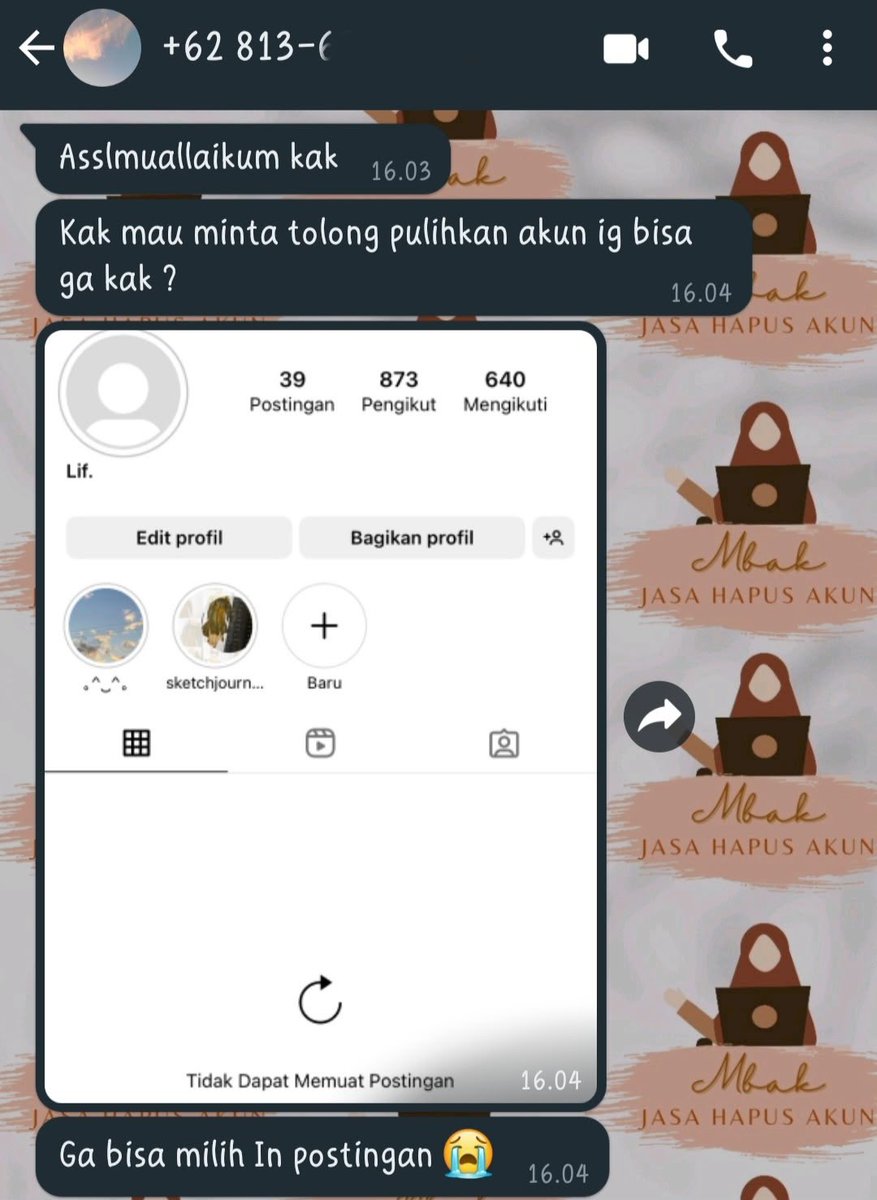 mbarecovery's tweet photo. JASA PEMULIHAN AKUN / HAPUS AKUN SOSMED

🤎JASA LACAK LOKASI
🤎RECOVERY AKUN
🤎SADAP WA 
🤎LACAK HP HILANG BY NO HP / IMEI
🤎JASA UNSUS AKUN/UNSUSPEND
JASA HACK/PULIHKAN BALIKIN AKUN EMAIL,IG,WA,TWITER/X, FB,TIKTOK,LINE

Order for whatsapp link nya dibio aku ☎️
#zonauangㅤ https://t.co/BCAJApegSn