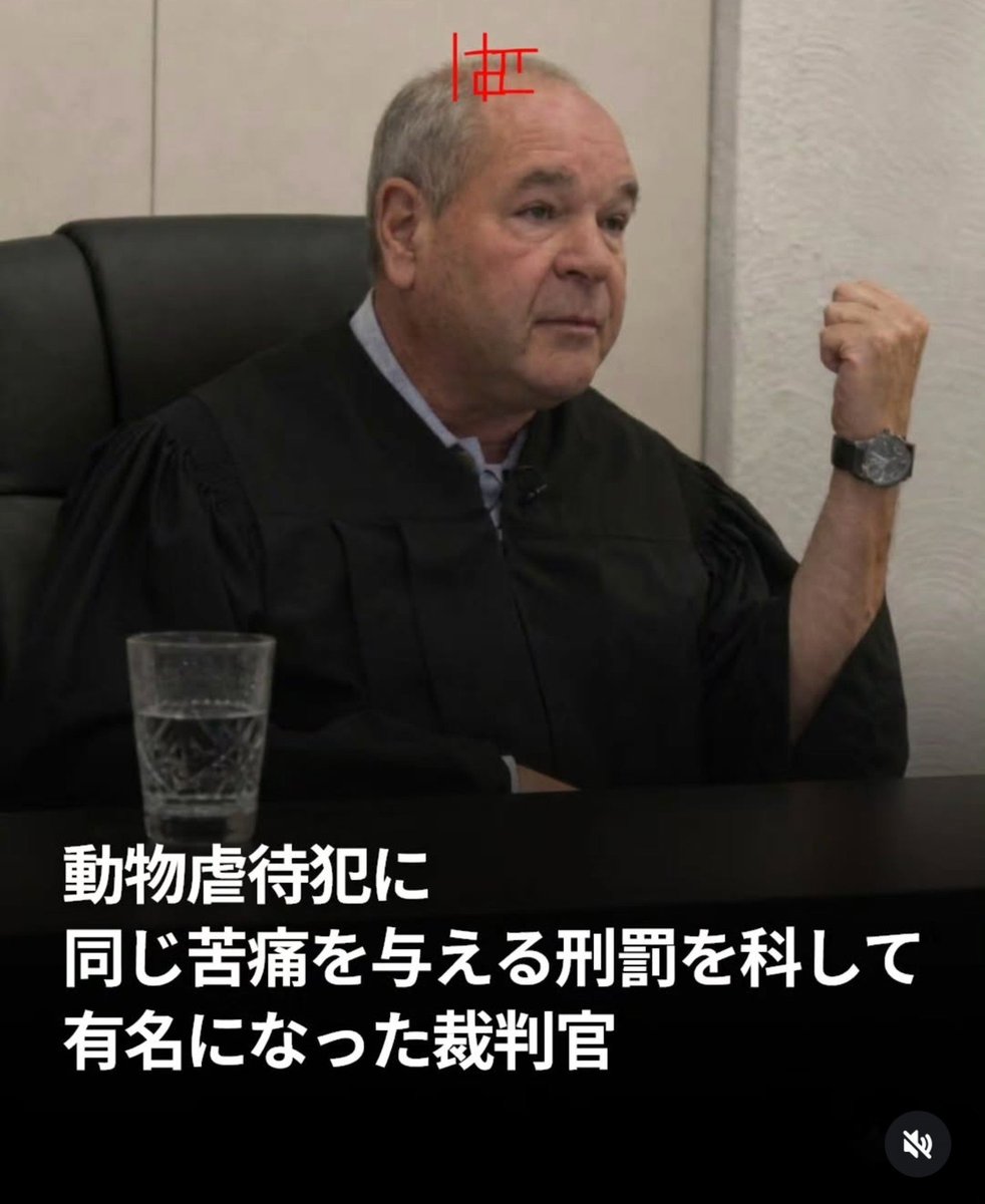 dimensions1918's tweet photo. オハイオ州ペインズビル出身の引退判事マイケ ル・A・シコネッティ氏

彼の判決スタイルは動物虐待事件において、 加害者が動物に与えた苦痛をそのまま自分でも体験させるという。

日本でもこういう人現れないか？
#動物虐待反对 https://t.co/xAAjFVvgvJ