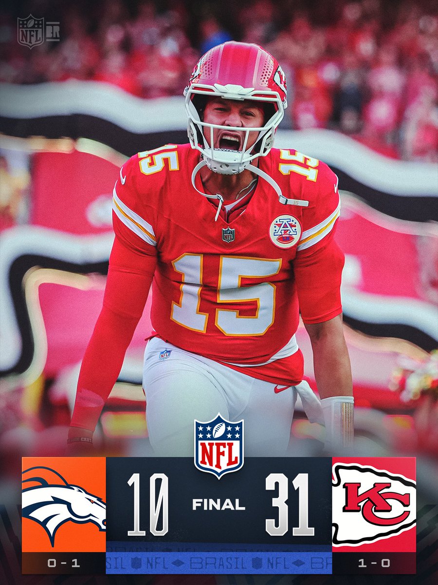 NFLBrasil's tweet photo. VENCE O KANSAS CITY CHIEFS! Com uma noite iluminada de Kenneth Walker e um belo retorno de Patrick Mahomes, os Chiefs conquistam o primeiro MNF da temporada! 🌟🔥 https://t.co/vDsa4e6Te9
