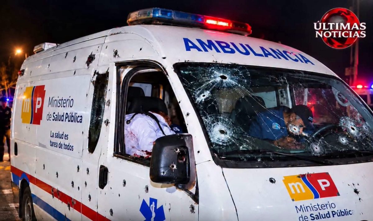 charlesferrin's tweet photo. 🚨ESTE PAÍS NO DA MÁS!! 

📍Nos condujeron al abismo social, mental e inhumano. 🆘 En MANABI hace pocos minutos, una ambulancia, si léalo bien UNA AMBULANCIA, es baleada por antisociales, dejando como víctimas al Sr conductor y un joven médico, posterior de haber trasladado un paciente accidentado al Hospital de Bahía de Caráquez.  

⚠️ ECUADOR 🇪🇨, es un Estado fallido!! 
@CIDH 
@ONU_es 
@cristinajacomee 
@mauroandinoe 
@fabriciovelav 
@AnderssonBoscan