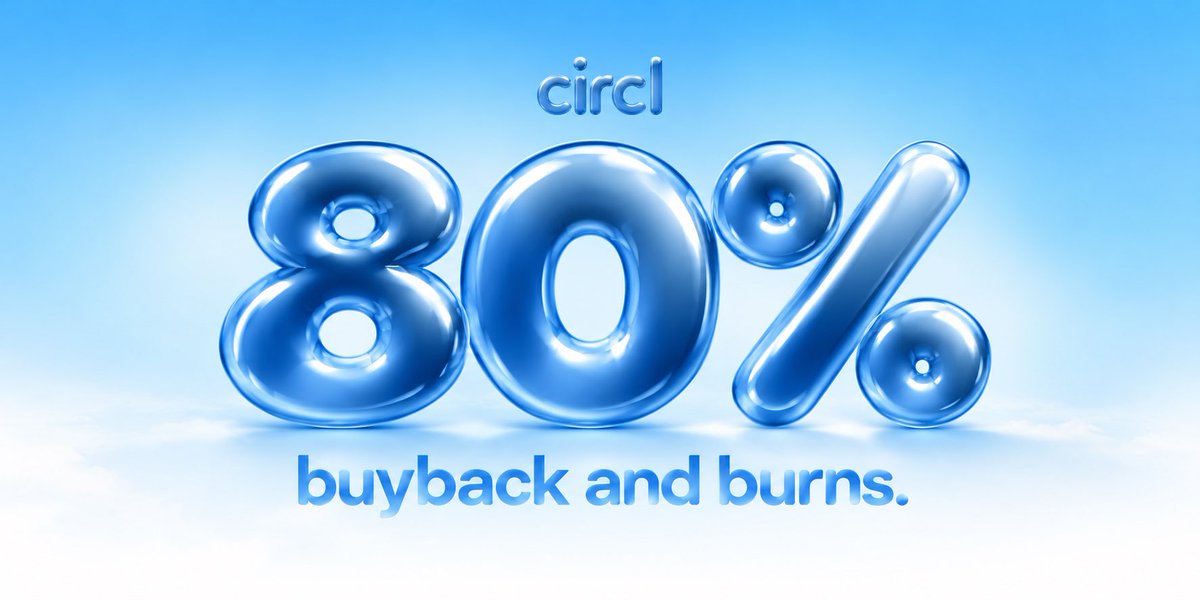 circldotfun's tweet photo. 80% buyback and burn.

$CIRCL launches when Arc Mainnet goes live. Once launched, 80% of fees generated will go toward the buyback and burn mechanism.

Our Telegram will be the first to know. Join now and don’t miss it.
https://t.co/zIUm3ZJJf6 https://t.co/dj5mf2BLea