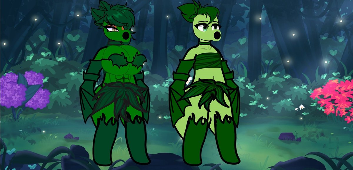 BITZZ625's tweet photo. Made a slight redesign to my peashooter characters, what you guys think -v- https://t.co/rQfOsgbPIz