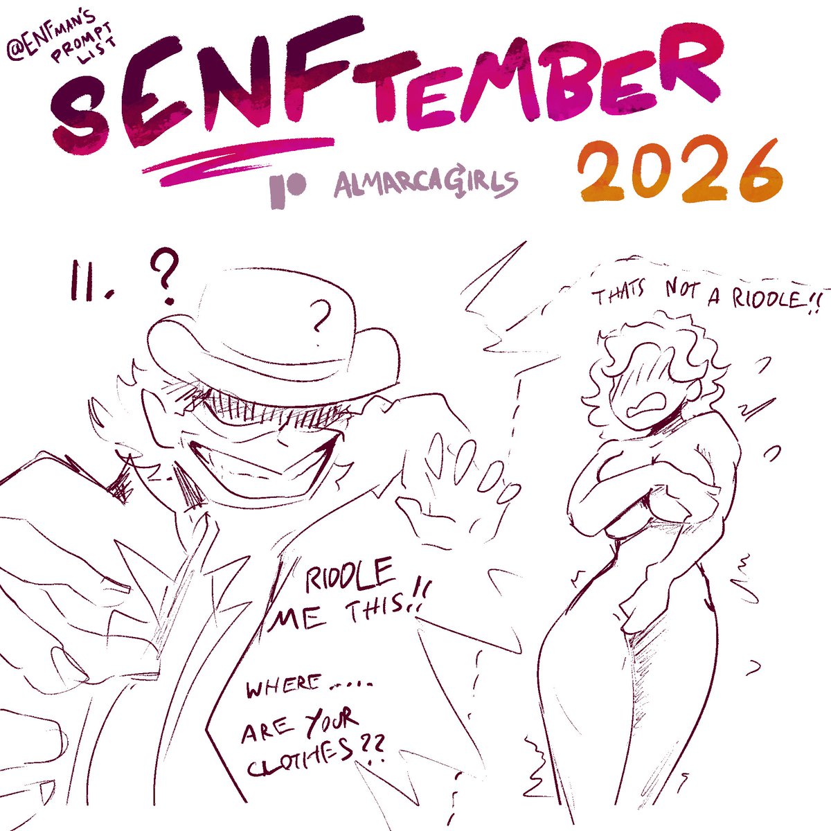 AlmarcaGirls's tweet photo. #senftember2026 - Days 11-14, ?, Bad dream, Squeeze, Upskirt/downblouse https://t.co/GRMbIV1Ceh