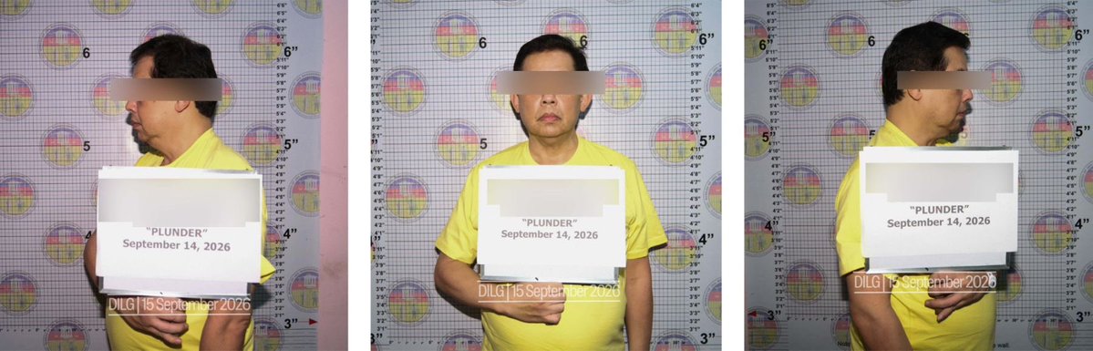 inquirerdotnet's tweet photo. LOOK: New mugshots of former House Speaker Martin Romualdez taken upon his transfer to the New Quezon City Jail in Payatas on Monday night. | 📷: DILG via @jasonsigalesINQ 

READ MORE: https://t.co/Xz0sWKKQth https://t.co/KwaiGmPOY2