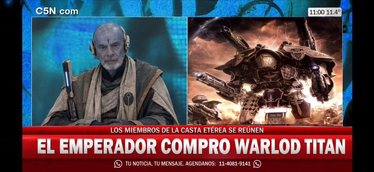 therealbuni's tweet photo. "Un titan es el arma Gue'la mas lenta, con eso no llegas a cadia, es propaganda imperial
Vos pensa que un transporte mantaraya supera la velocidad de la luz y a la disformidad, no se para que compran esa chatarra" https://t.co/IZiuoswMIb