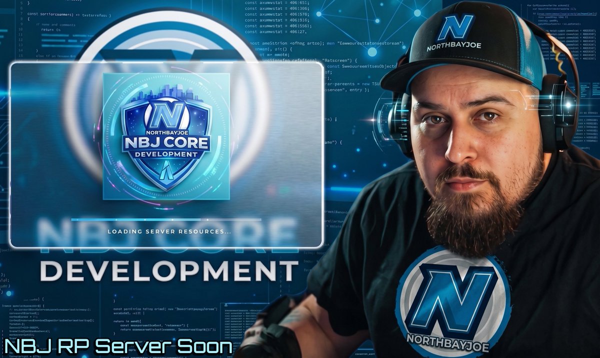 Cemetery__Trees's tweet photo. Right now, @northbayjoe is doing some #DevWork on his NBJ Core Framework. (NBJ Server coming soon.) Come join the fun. 💙

LINK: https://t.co/7aUNrQt0xP

#northbayjoe #Twitch #TwitchStreamer #NBJ #Dev #CoolestDevEver #NBJCore #Server #HUD #Framework #FiveM #ChillStreamer #BestStreamer #GTA #GTAV #GTA5 #GTARP #RP #Roleplay #Fun #Chill #GoodTimes #BestCommunity #MyFavoriteStreamer #fyp #fypシ゚ #fypシ゚viral