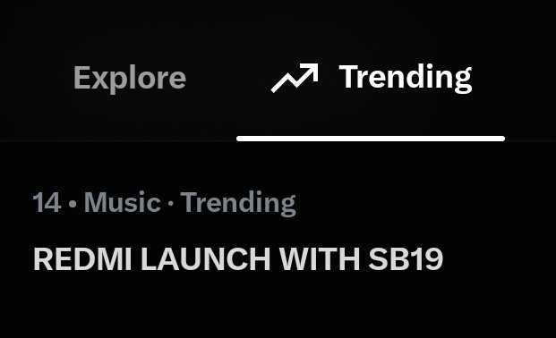 marjforjah's tweet photo. Trending!

REDMI LAUNCH WITH SB19
@SB19Official #SB19 
#REDMINote17SeriesxSB19 https://t.co/tWf9tasVMu