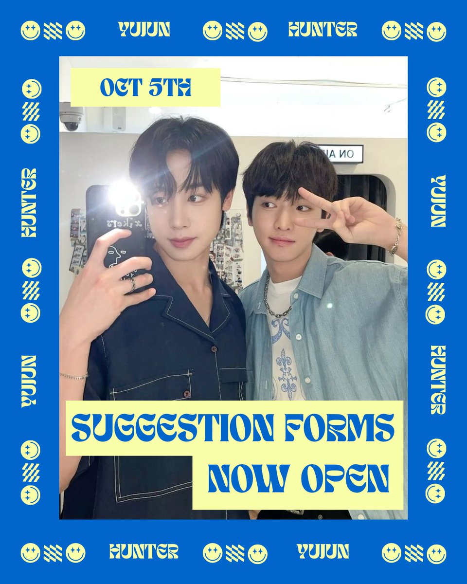 xikeydays's tweet photo. hello again roadyrealm🎉🎉 the hashtag/pfp event suggestion forms are now open for our favorite twins!! please submit your ideas thru september 25th🎉 voting will begin on the 26th🥳 

#xikers #싸이커스 #yujun #유준 #hunter #헌터 https://t.co/Y6ysyZWc7X