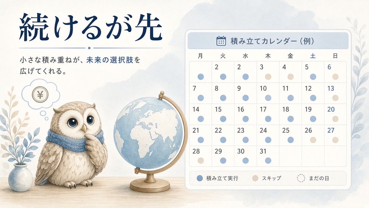 kuroro04020's tweet photo. オルカン一択、じゃなくてもいいﾎｰ。

大事なのは商品名より「毎月続けられるか」。

迷ったら、
まず少額でも積立を止めない方を選ぶﾎｰ❕

#長期投資 #積立投資 #全世界株 #ブルバ100 https://t.co/QZNDXdgjRs