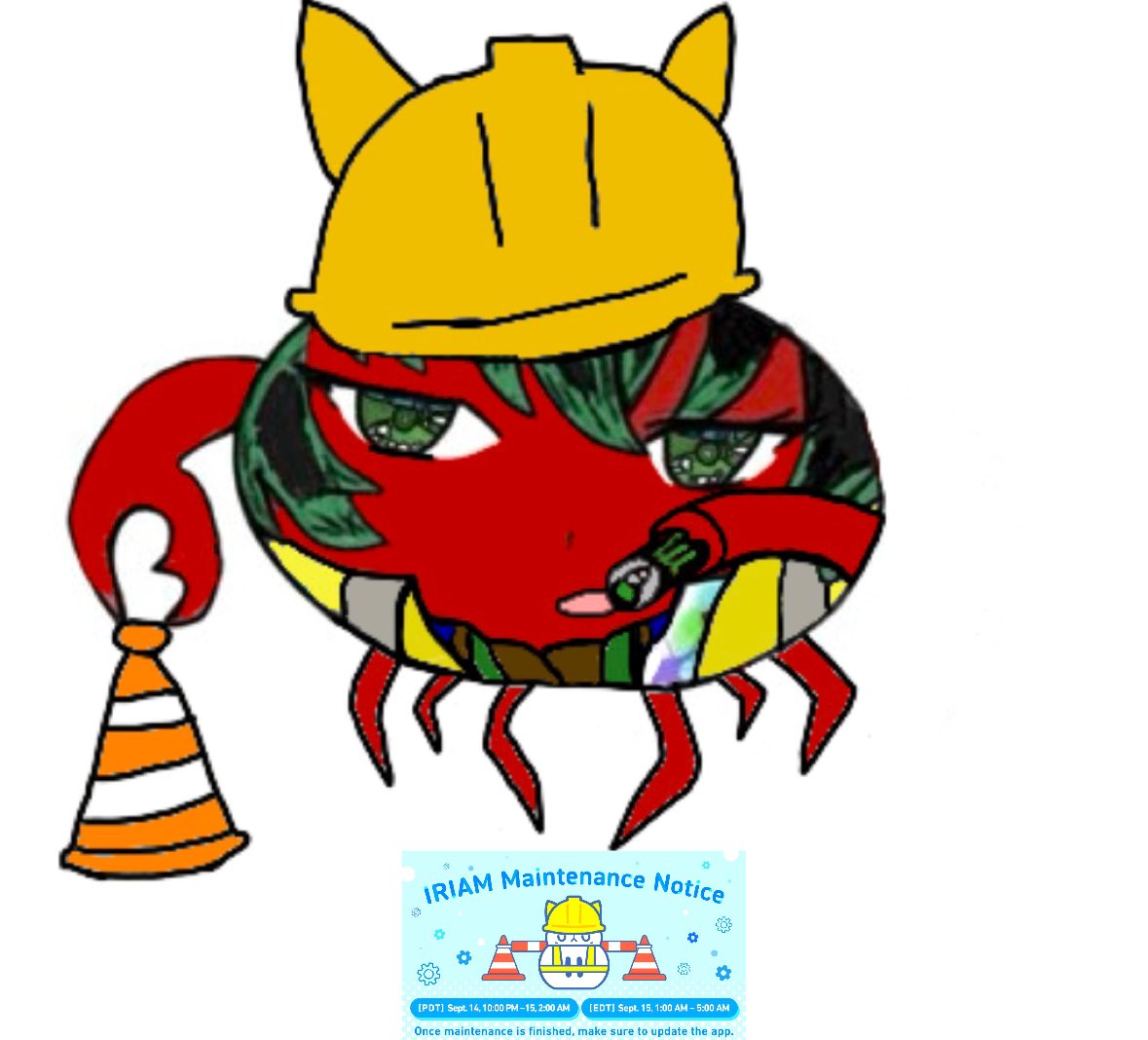 NatsuKingoFire's tweet photo. #IRIAMMaintFollowFest #IriamFollowFest #IRIAM
Another maintenance post by your favorite crab.
If you enjoy chill streams follow me. Also I may pinch ⚠️ lol
Come chill and hang out with IRIAM only crab vtuber
Also updated my crab png. Drinking a monster during the break https://t.co/re0VYGj9uh
