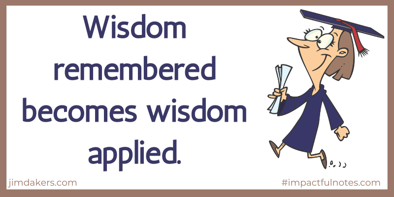 JimAkers1's tweet photo. https://t.co/BiJvW7Kciz

REMEMBER ON PURPOSE
We don’t need to be taught as much as we need to be reminded.

Knowing we should take responsibility, seek wisdom, act, commit, choose our attitude, forgive, and persist doesn’t change anything.

What we recall and implement in the moment of a key decision does.

Principles are timeless. They don’t become less true because we overlook or forget to use them, which raises an important question:

What important truth do you already know—but need to put back to work?

Maybe the opportunity isn’t learning something new today. Maybe it’s remembering something important at precisely the moment you need it.

Choose one reminder. Write it down. Put it where you’ll see it. Act on it.

Wisdom remembered becomes wisdom applied.

Remember on purpose,
 ImpACTful Notes