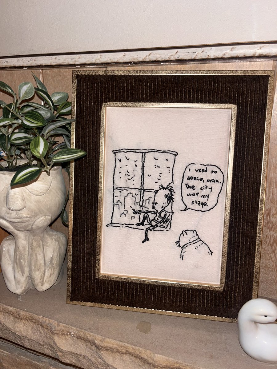 TheRachler's tweet photo. Found a new craft and it’s embroidering and framing @pants https://t.co/u1IlTAPzEc