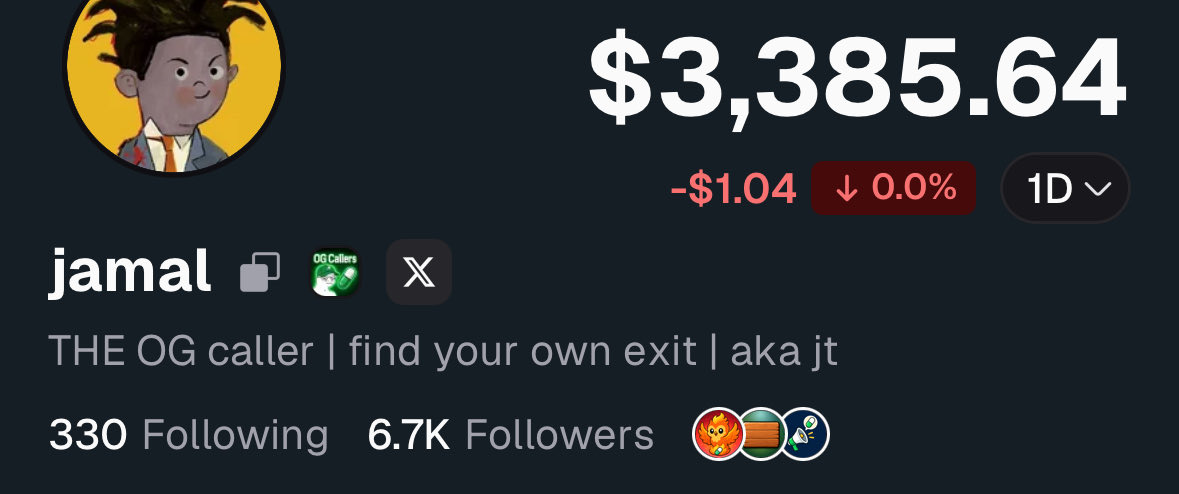 OGJamalThinks's tweet photo. ive been trading memecoins all day and im down $1

hah im gay https://t.co/QYWQalAqgr