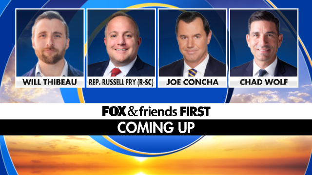 FoxFriendsFirst's tweet photo. This Morning @WilliamThibeau @RepRussellFry @JoeConchaTV @ChadFWolf And More Join @ToddPiro And Ashley Strohmier On F&amp;F First! https://t.co/0U77WbaOV6
